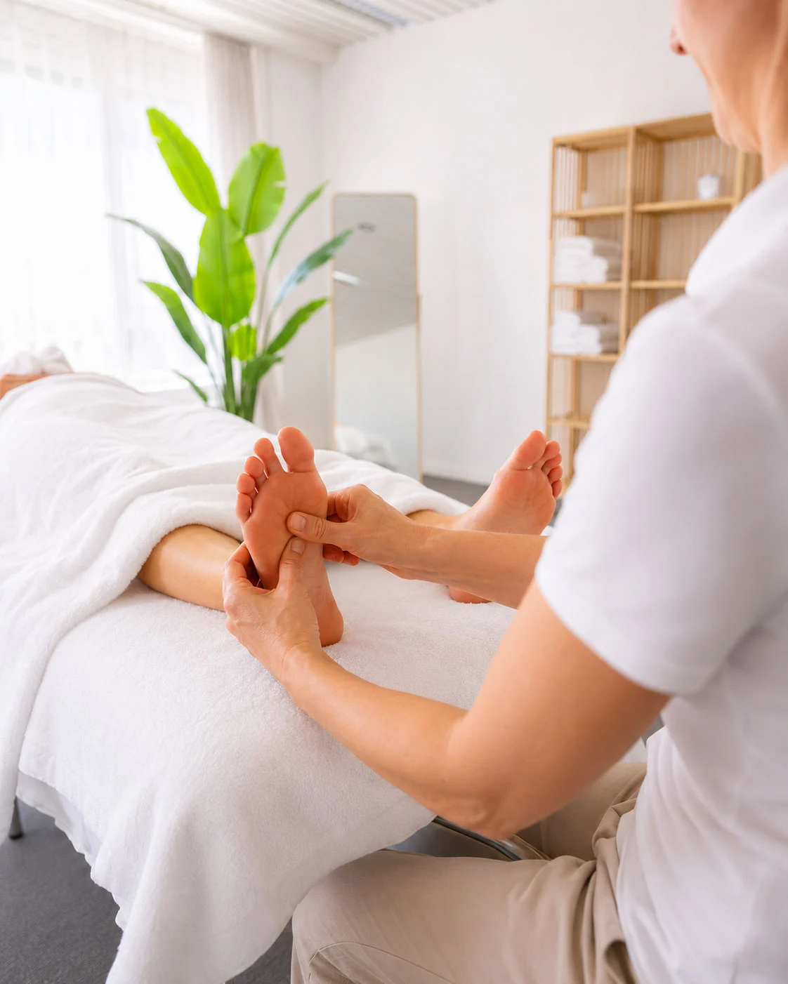 Fussreflexzonenmassage im ruhigen Behandlungsraum an der Centralstrasse in Sursee